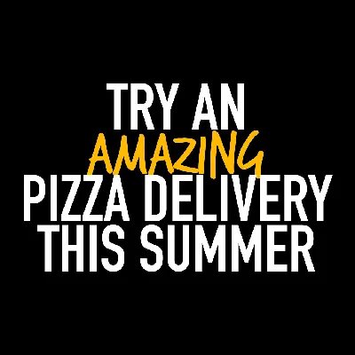 Try an amazing pizza delivery this summer
